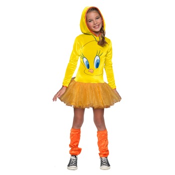 Rubies Tweety Girls Hooded Dress Up Costume - Size L