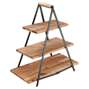 3 Tier Ladelle Serve & Share Acacia Wood Serving Tower