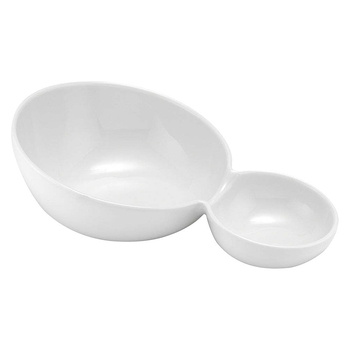 Ladelle Classica 24.8cm Porcelain Sloped Split Bowl - White