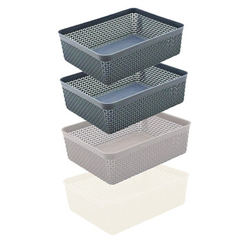 4PK Boxsweden Boston Basket 23X18X7cm Assorted