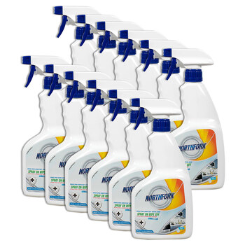 12PK Northfork 750ml Hospital Grade Spray On Wipe Off