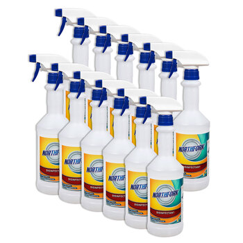 12PK Northfork 750ml Liquid Spray Disinfectant Decanting Bottle