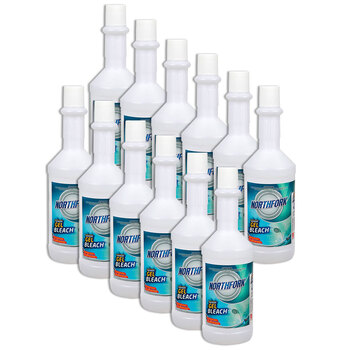 12PK Northfork Bathroom Gel Bleach 750ml Empty Decant Bottle