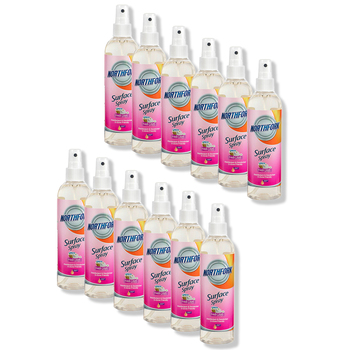 12PK Northfork 250ml Air Freshener Disinfectant Spray Fresh Linen