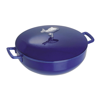 Staub 28cm/4.6L Cast Iron Bouillabaisse Pot w/ Lid - Marin Blue