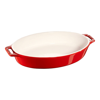 Staub 29cm Ceramic Oval Roasting Dish w/ Handles - Cherry