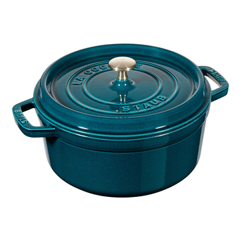 Staub 20cm/2.2L Cast Iron Round Cocotte Pot w/ Lid - La Mer