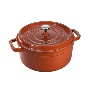 Staub 24cm/3.8L Cast Iron Round Cocotte Pot w/ Lid - Cinnamon