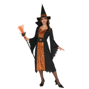 Rubies Witch Orange & Black Opp Women's Dress Up Costume - Size L