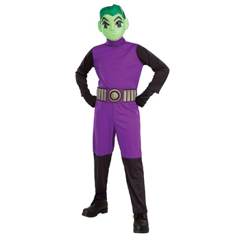 Dc Comics Beast Boy Classic Boys Dress Up Costume - Size M