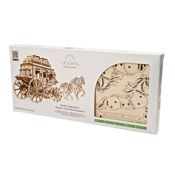 Stagecoach Mechanical DIY Wooden 3D Puzzle 248pc