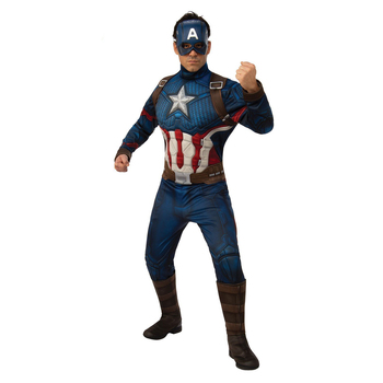 Marvel Captain America Deluxe Avg4 Costume Party Dress-Up - Size Standard