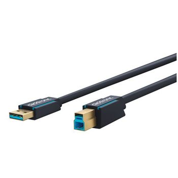 Clicktronic 1.8m Male USB A to B 3.0 Cable Connector - Black