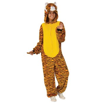 Rubies Tiger Furry Onesie Dress Up Costume - Size S-M