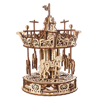 Ugears Carousel Mechanical DIY Wooden 3D Puzzle 30pc