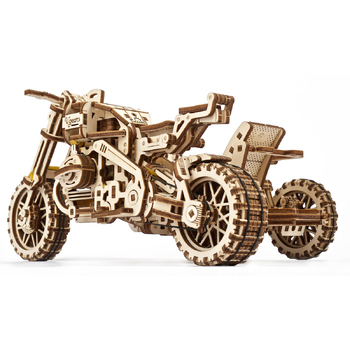 Ugears Scrambler UGR-10 with Sidecar Wooden 3D Puzzle 380pc