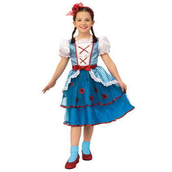 Wizard Of Oz Dorothy Premium Girls Dress Up Costume - Size 7-8y