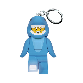 Lego Kids Shark Suit Guy 7cm Key Light Minifigure Keychain - Blue