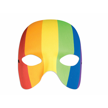 Forum Novelties Rainbow Half Mask Mardi Gras/Pride March Unisex Costume