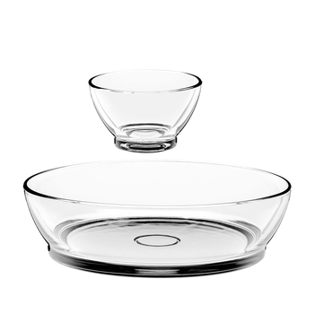 2pc Anchor Hocking Glass Whitman Chip & Dip Bowl Set - Clear