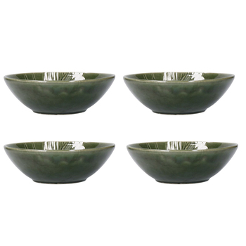 4pc Mikasa Jardin Stoneware Pasta Bowl Set, 20cm, - Gift Boxed