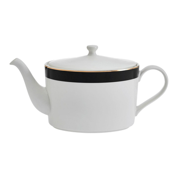 Mikasa Luxe Deco Kitchen China 4-Cup Teapot, 1.1L, White