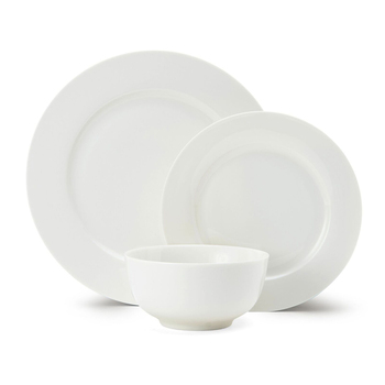 12pc Mikasa Egret Kitchen China Dinner Plates/Bowls Set, White