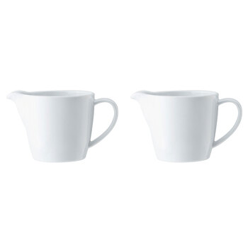 2PK Mikasa Chalk Kitchen Porcelain Milk Jug, 270ml, White