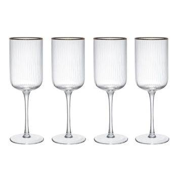 4pc Mikasa Sorrento Crystal Red Wine Glass Set, 450ml