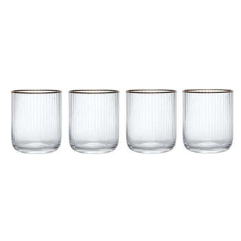 4pc Mikasa Sorrento Crystal Tumbler Glass Set, 400ml