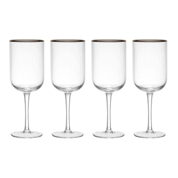 4pc Mikasa Sorrento Crystal White Wine Glass Set, 400ml