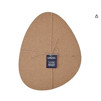 4pc Mikasa Pebble-Shaped Cork Table Placemats, Natural