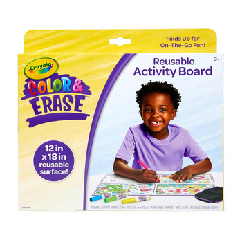 Crayola Colour & Erase 30x45cm Reusable Activity Board 3y+