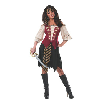 Rubies Elegant Pirate Female Dress Up Costume w/Scraf - Size Std