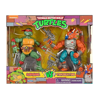 2pc TMNT Classic Collection 6''/15.2cm - Raph Vs Triceraton Action Figures 4y+