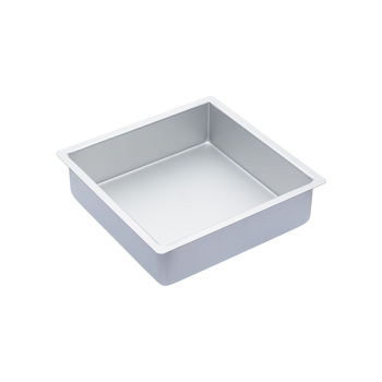 Mastercraft Anodised 25cm Square Deep Cake Pan Baking Tray - Silver