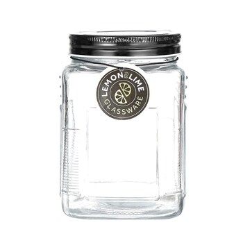 Lemon & Lime Ascot 800ml Glass Jar - Clear