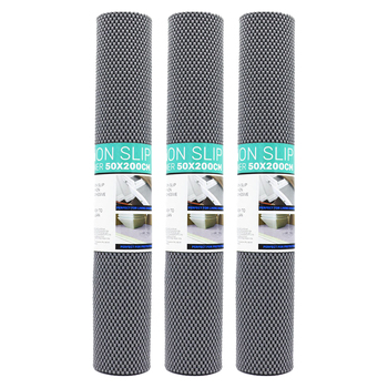 3PK Vistara PVC Non Slip Rubber Liner 50x200cm Surface Protector