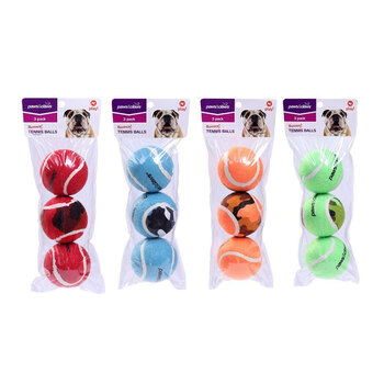 12PK Paws & Claws Tennis Balls 6cm Assorted