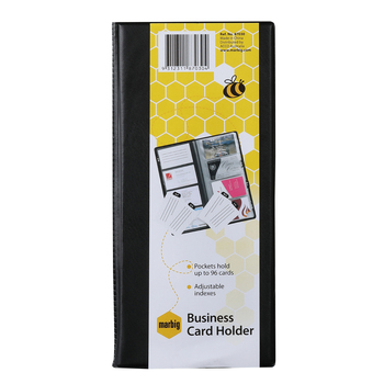 Marbig 96-Slot Plastic Indexed Business Card Holder Book