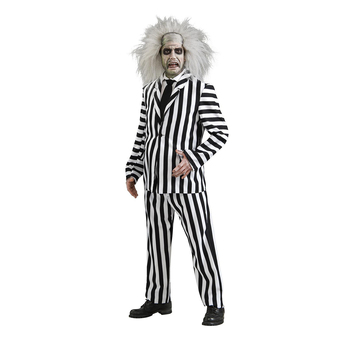 Beetlejuice Beetlejuice Deluxe Adult Costume Party Dress-Up - Size Standard