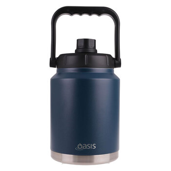 Oasis 2.1L Insulated Mini Jug Stainless Steel w/ Carry Handle - Navy