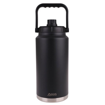 Oasis 3.8L Insulated Mini Jug Stainless Steel w/ Carry Handle - Black