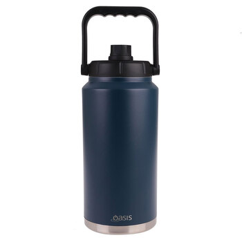 Oasis 3.8L Insulated Mini Jug Stainless Steel w/ Carry Handle - Navy