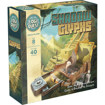 Logiquest Shadow Glyphs Logic Puzzle Mystery Solving Board Game 8y+