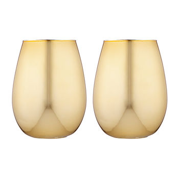 2pc Tempa Aurora Gold Glass Tumbler