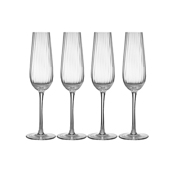 4pc Tempa Esme Clear Champagne Glass