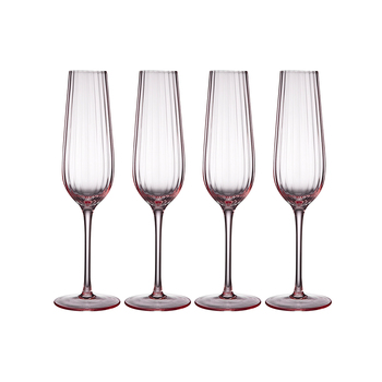 4pc Tempa Esme Blush Champagne Glass