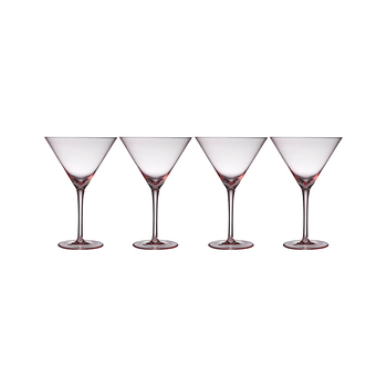 4pc Tempa Esme Blush Martini Glass