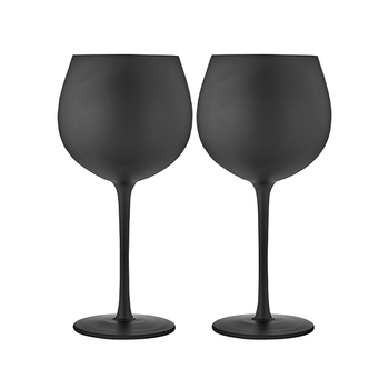 2pc Tempa Aurora Matte Black Gin Glass